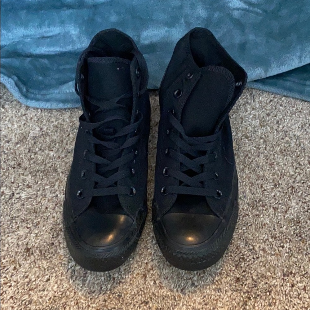 All black converse high top sneaker